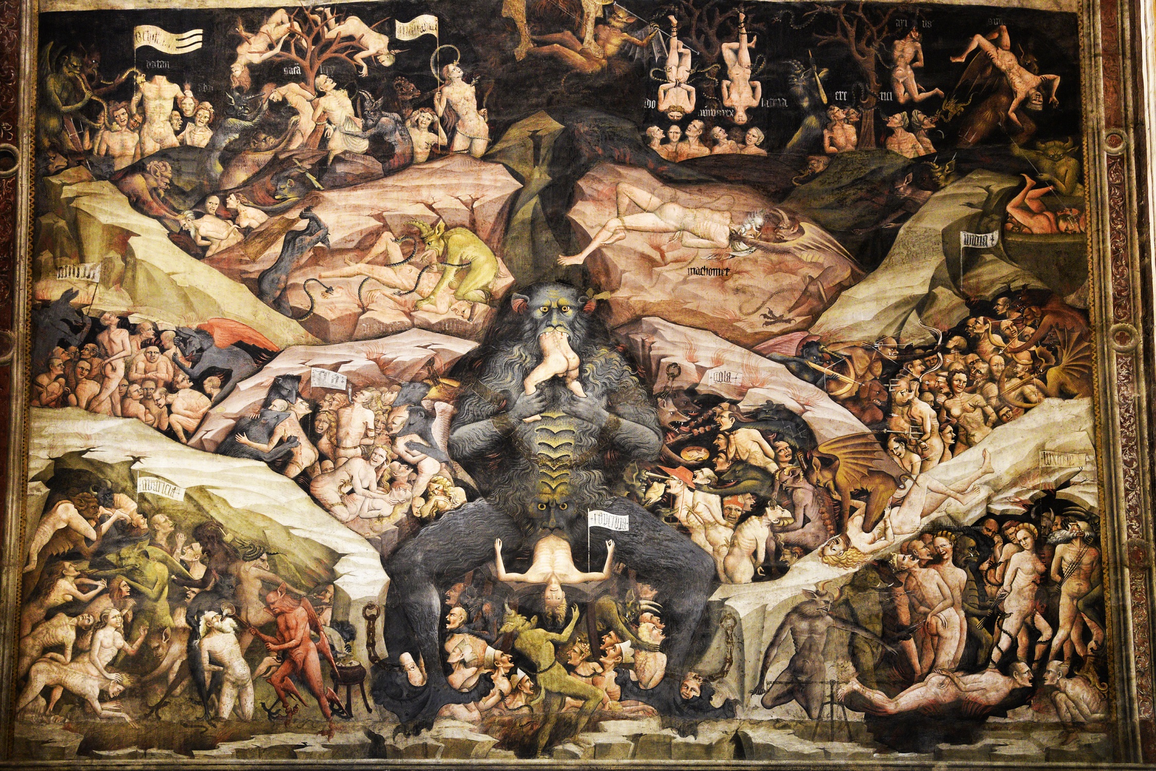 1410 ca Giovanni da Modena, Divine comedie Inferno, Basilica of San Petronio, Bologna