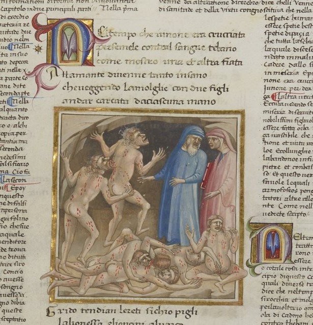 1420-30 Bartolomeo-Di-Fruosino-Inferno-from-the-Divine-Comedy-by-Dante-Folio-89r BNF It 74 Gallica