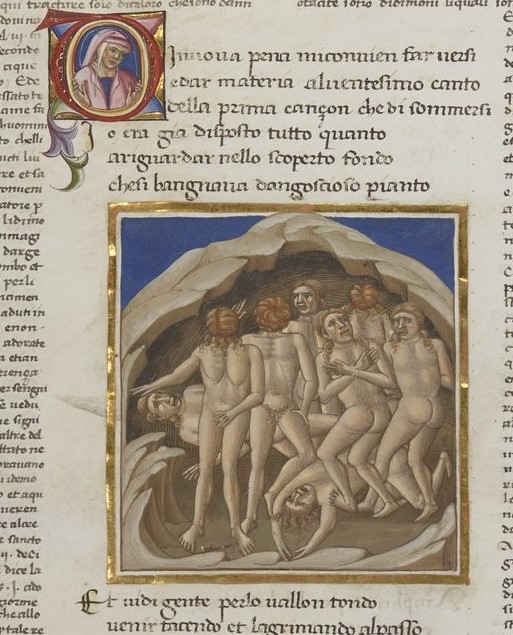 1420-30 Bartolomeo-Di-Fruosino atelier-Inferno-from-the-Divine-Comedy-by-Dante-Folio-59r BNF It 74 Gallica