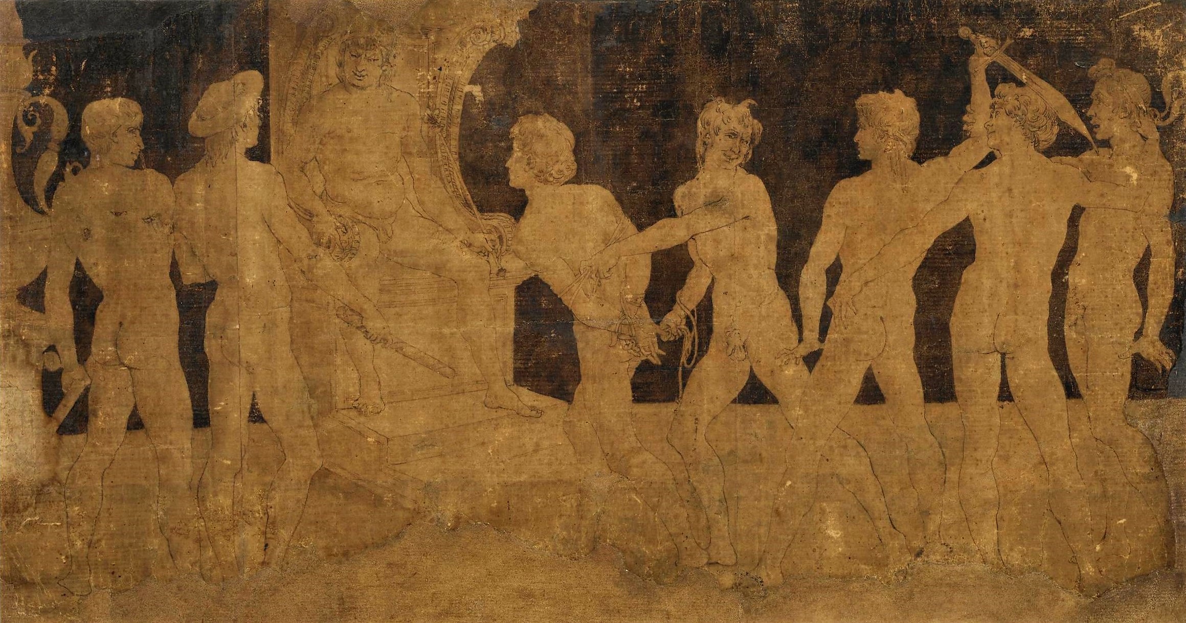 1448-1498 Pollaiuolo prisonnier amene devant un juge tronant British Museum