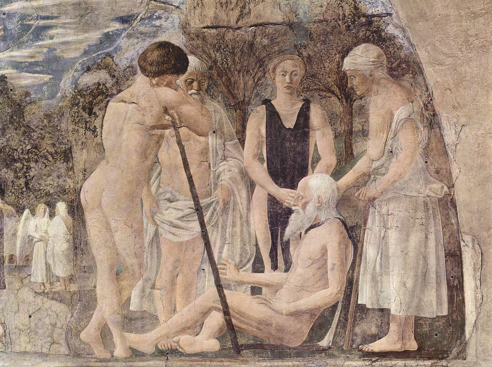 1452 Piero della Francesca Fresque de la mort d'Adam (detail) Basilique San Francesco Arezzo