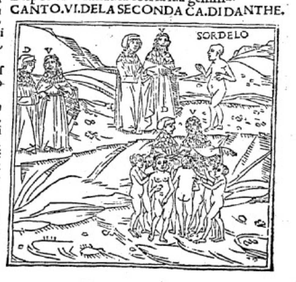 1481 Divine Comedie edition Cristoforo Landino Purgatoire chant 6