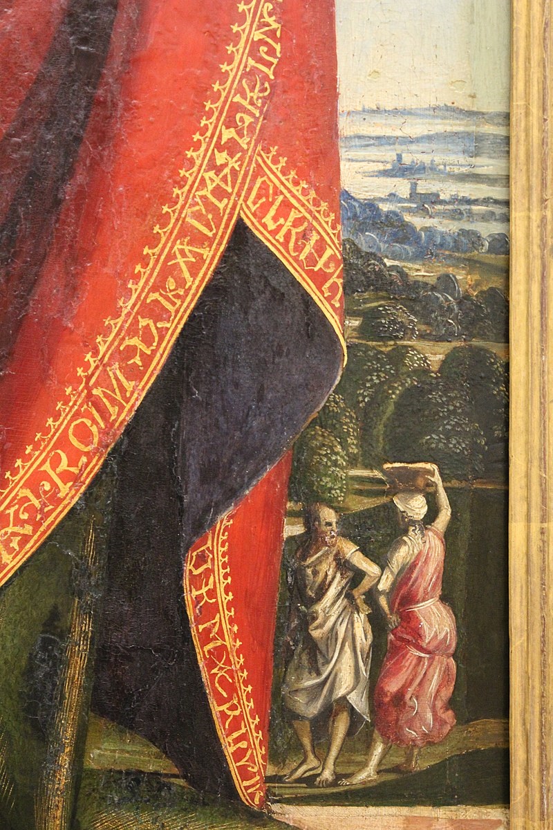 1488-90 Signorelli Pala_Bichi_left_wing_detail_-_Gemäldegalerie_Berlin