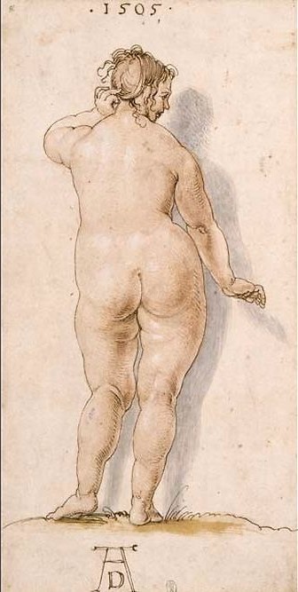 1505 Durer Femme nue vue de dos Louvre