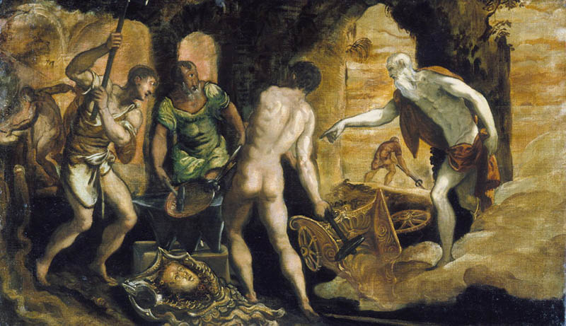 1544–1548 Attributed_to_Tintoretto_-_The_Forge_of_Vulcan, NORTH CAROLINA MUSEUM OF ART Raleigh