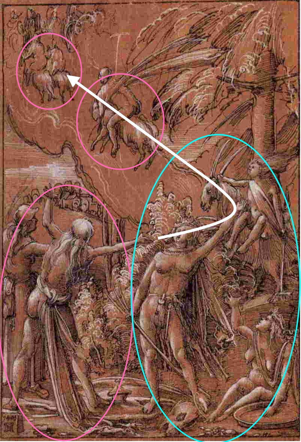Albrecht Altdorfer 1506 Witches' Sabbath Louvre schema