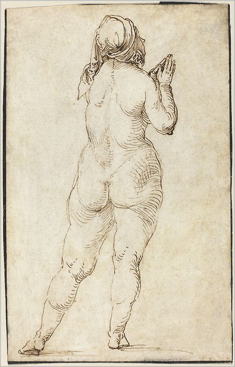Durer 1497-1500 Female Nude Praying NGA