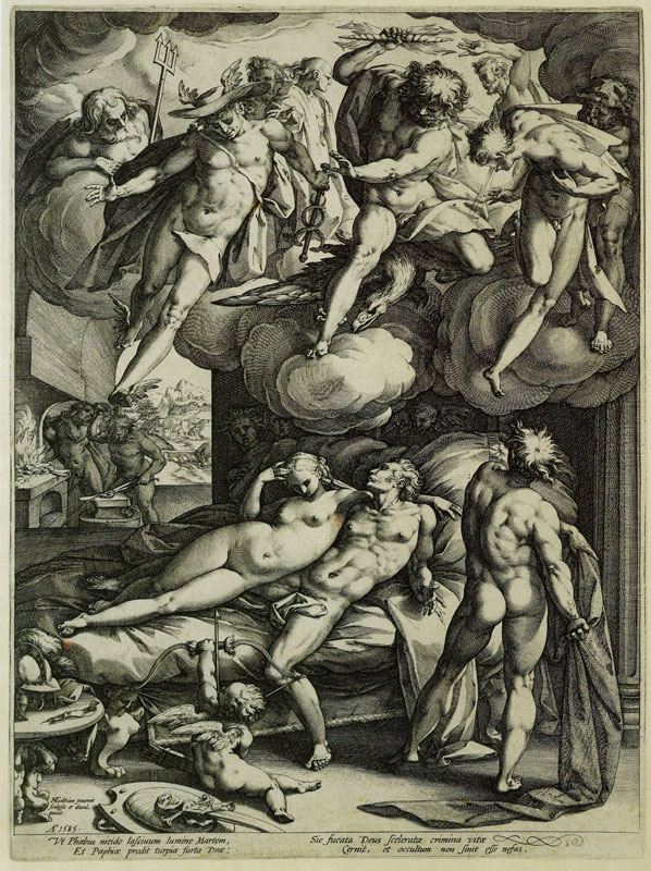 Goltzius 1585 Venus and Mars Surprised by Vulcan Rikjsmuseum