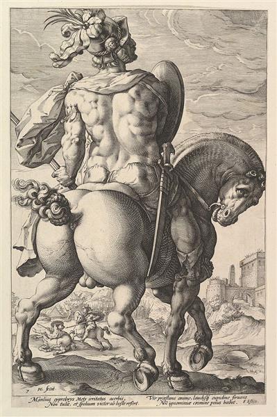 Goltzius 1586 ,Titus Manlius from The Roman Heroes