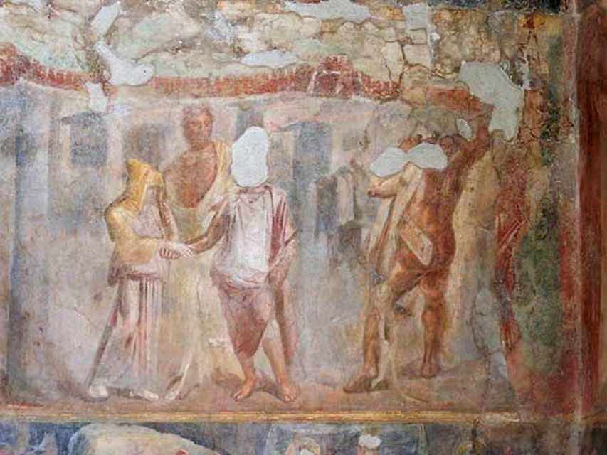 Hercule Affresco dalla casa di Ottavio Quartione triclinium Hesione and Telamon d pompeiiinpictures