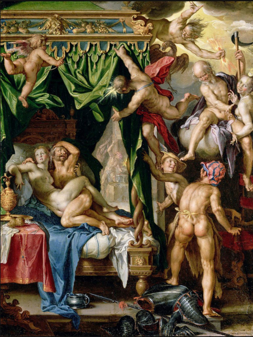 Joachim Wtewael 1606-10. Mars and Venus Surprised by the Gods Getty Museum