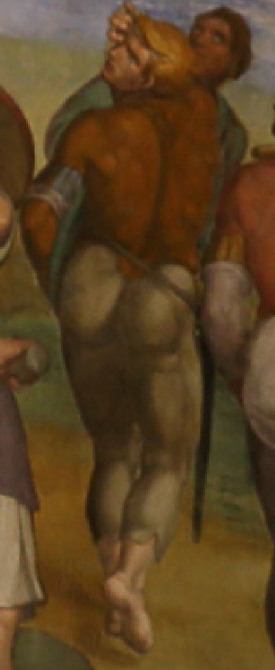 Michelangelo,_conversione_di_saulo,_1542-45,_01 detail inverse