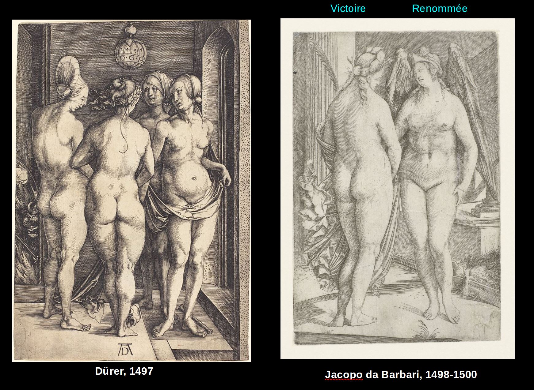 Quatre femmes nues Durer Jacopo da Barbari