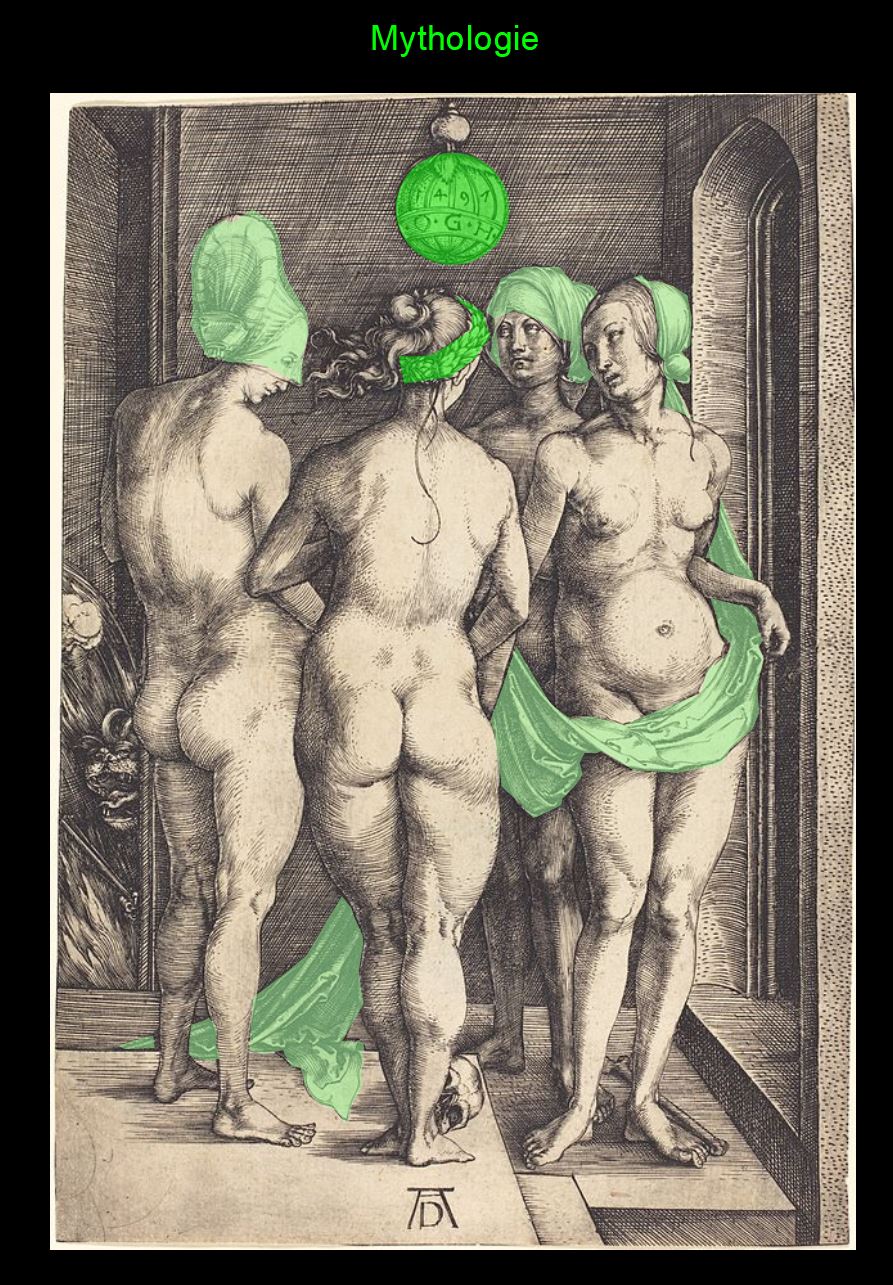 Quatre femmes nues Durer mythologie schema