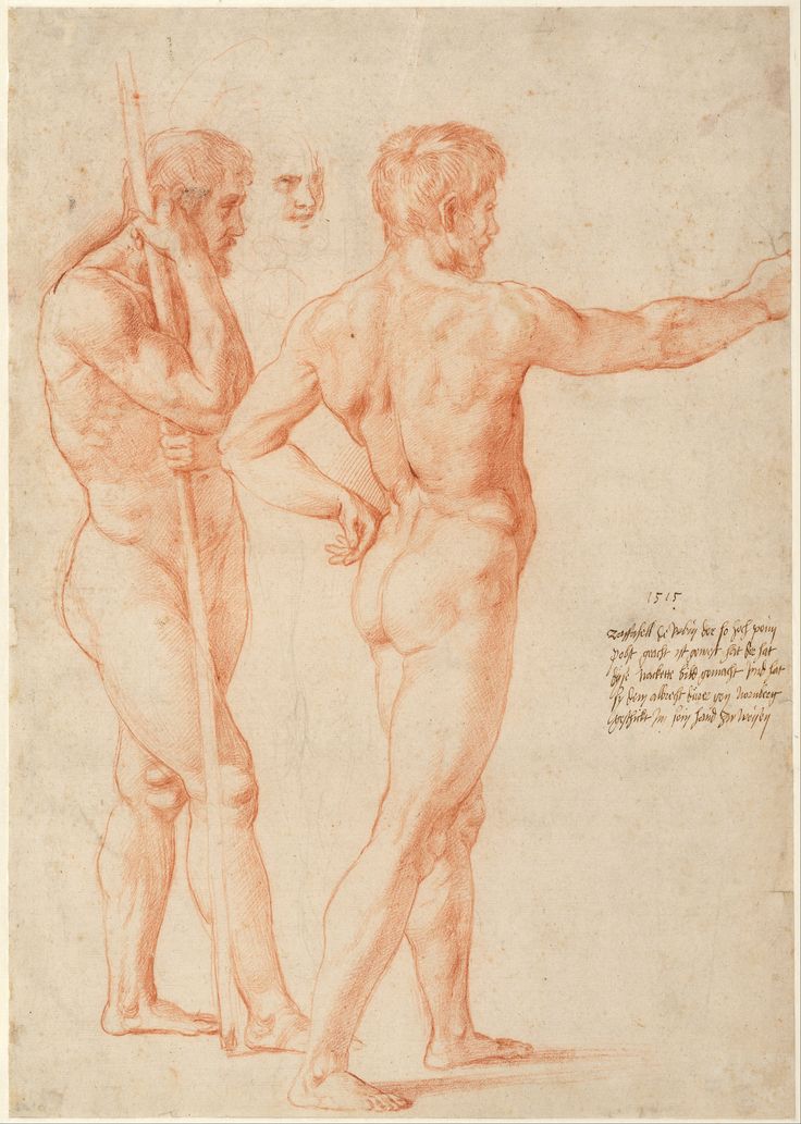 Raphael 1515 Three-Male-Nudes Albertina