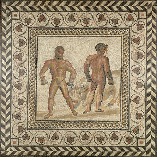 Mosaic Floor with a Boxing Scene