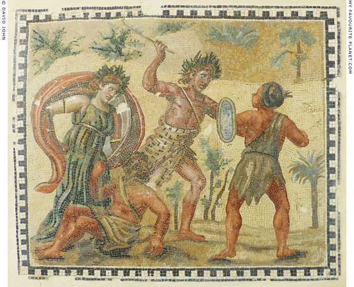 combat Dionysus fighting the Indians 300-50 ap JC Palazzo Massimo alle Terme, Rome
