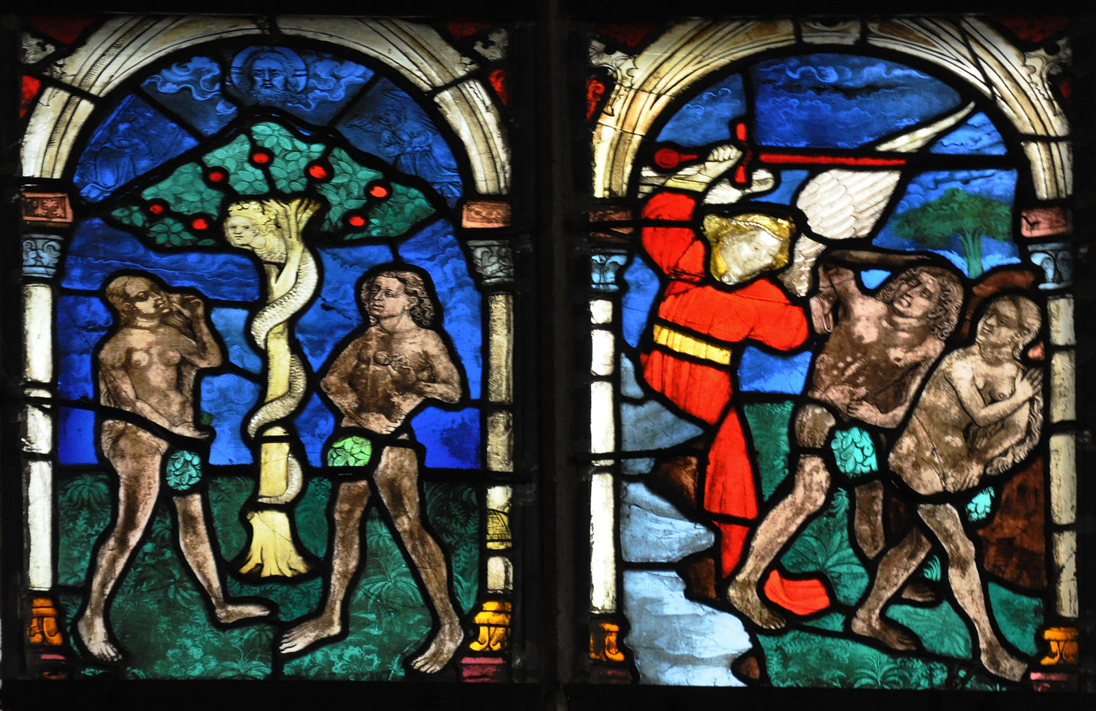 1430 ca Ulmer Münster, Bessererkapelle, Fenster im kleinen Chor von Hans Acker