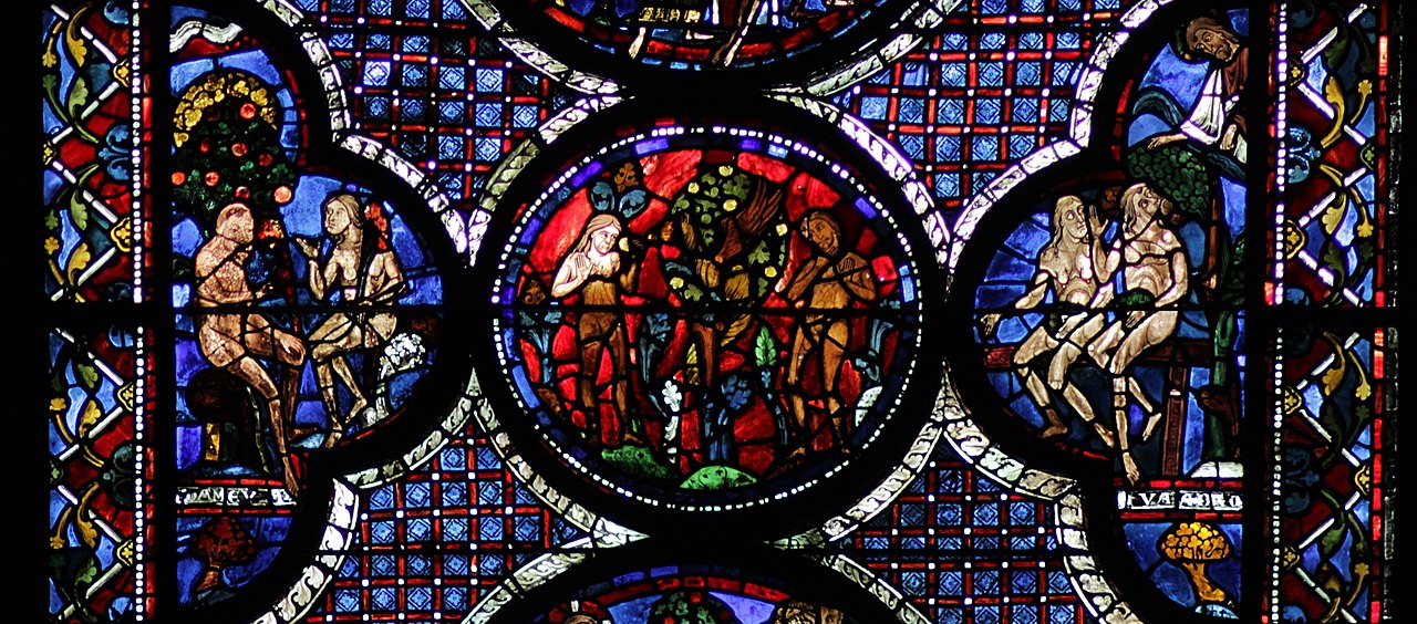 Adam-Eve-1205-15 cathedrale-Chartres complet