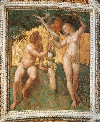 Adam Eve 1509 Raphael Salle de la Signature vatican