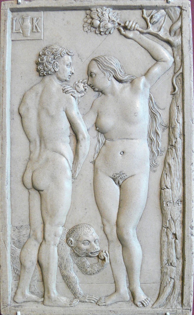 Adam Eve 1514 Ludwig Krug_Adam_und_Eva_ Bode-Museum Berlin detail singe