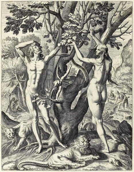 Adam Eve 1590 Theodore de Bry