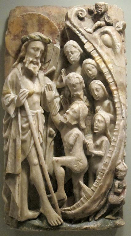 Christ aux limbes Relief en albâtre anglais, 15eme s, Honolulu Museum of Art