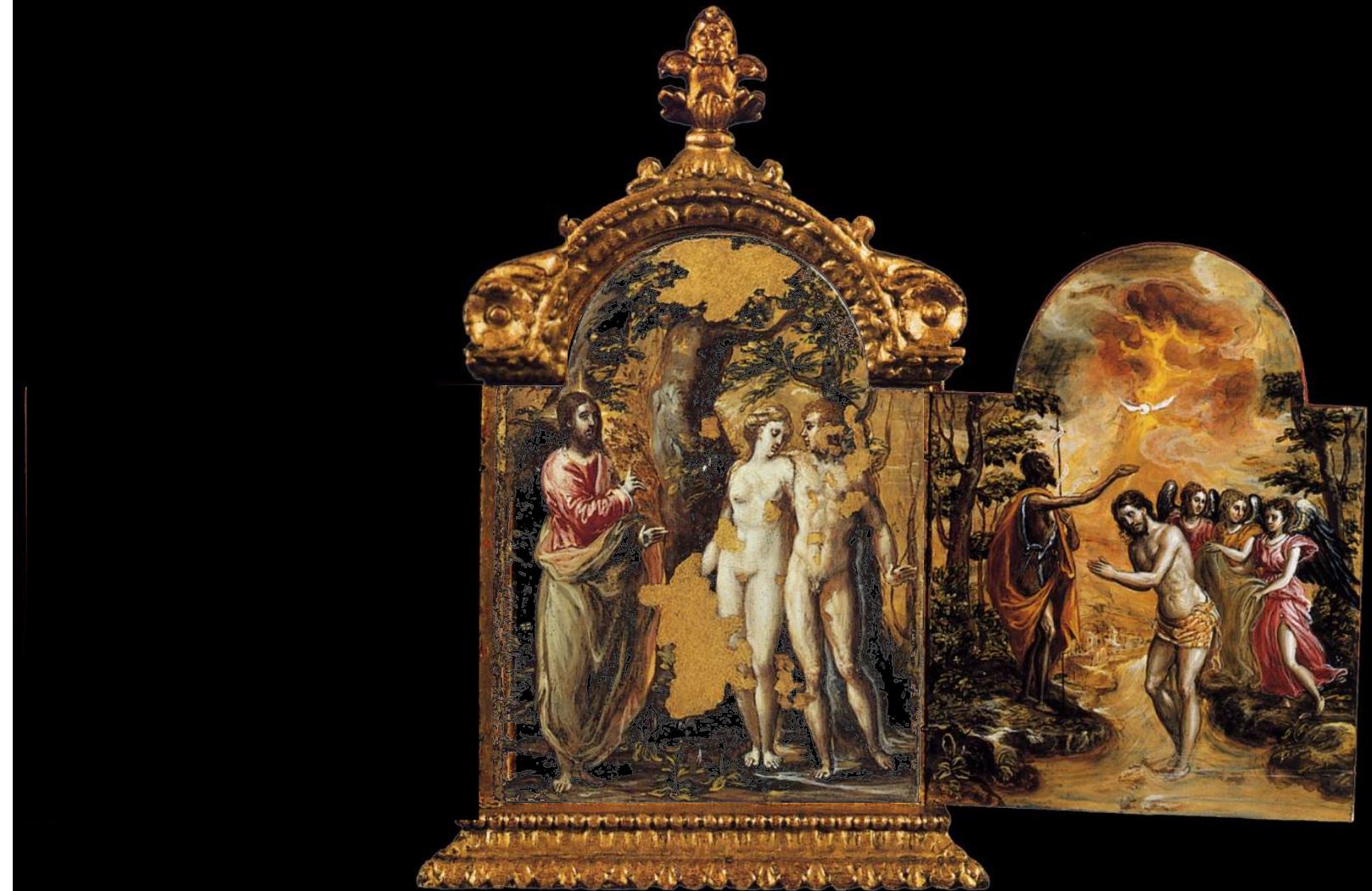 Greco attr 1568 The_Modena_Triptych droit