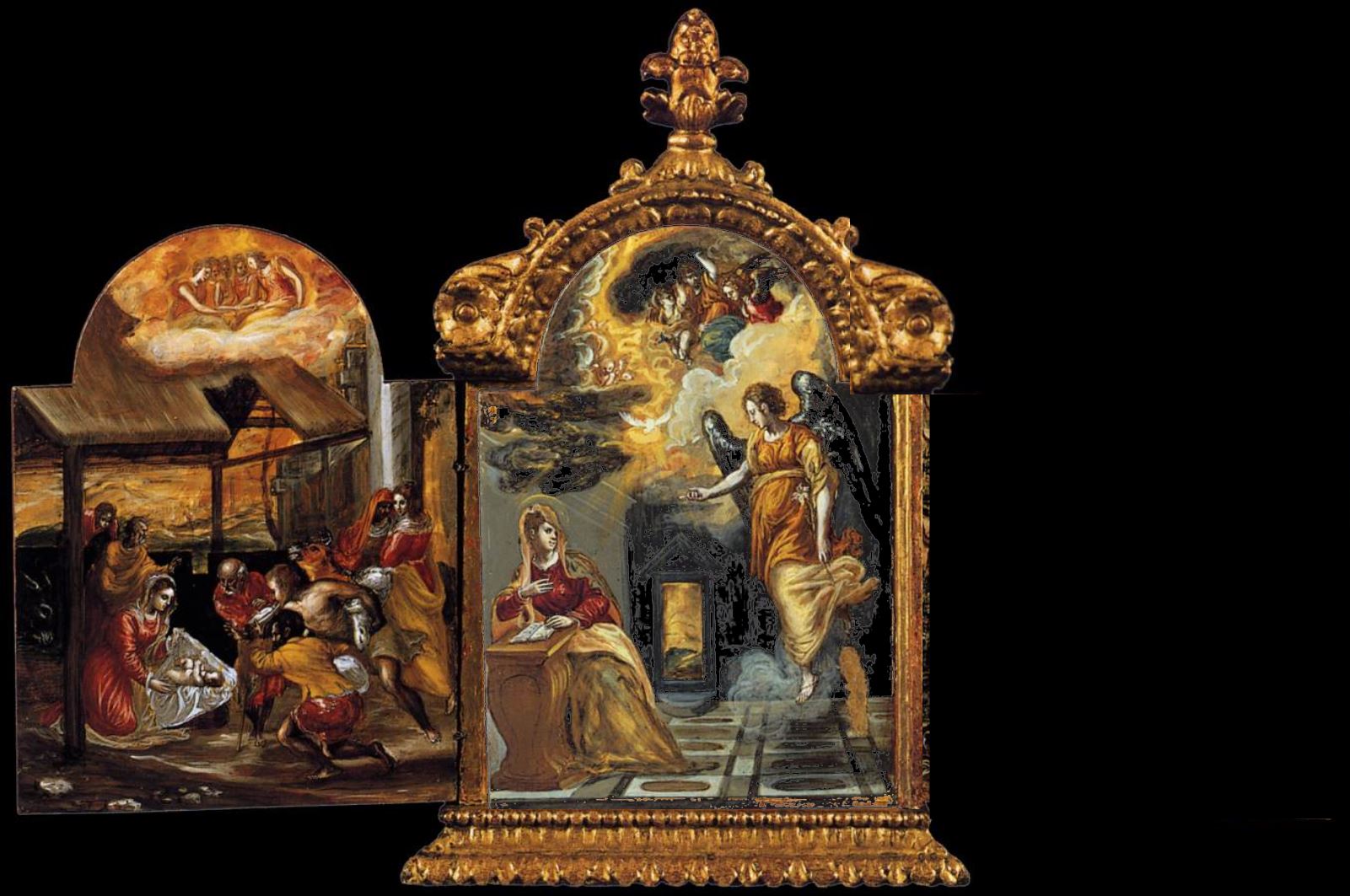 Greco attr 1568 The_Modena_Triptych gauche