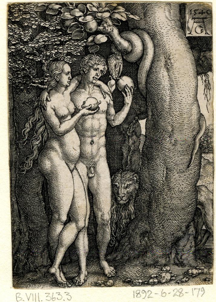 Heinrich Aldegrever 1540 Adam et Eve AG plagiat durer