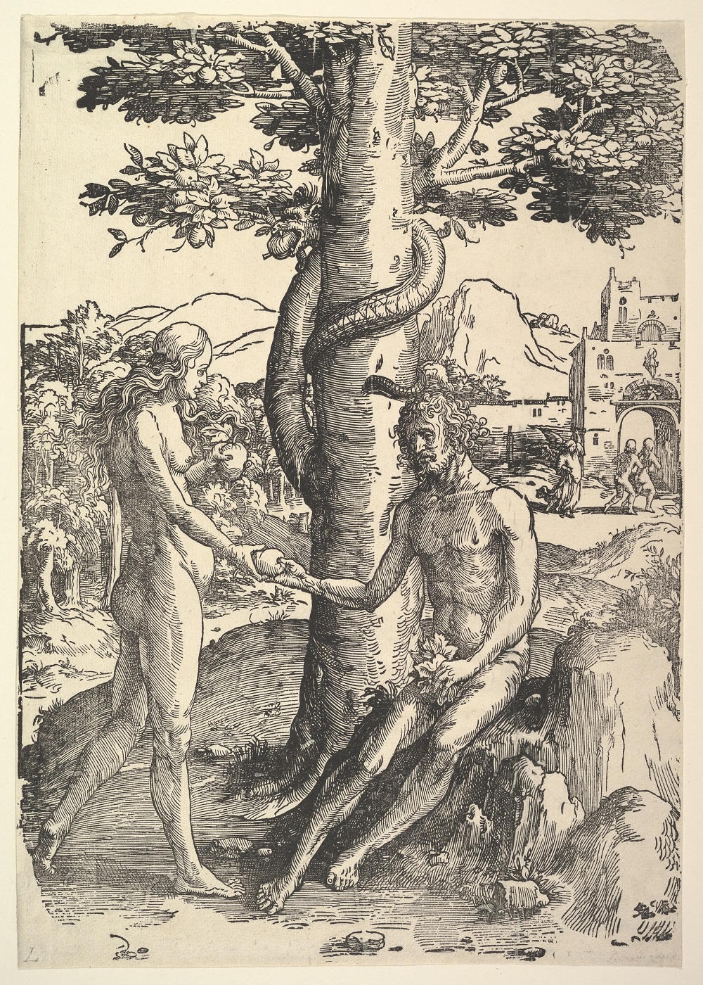 Lucas van Leyden 1514 Chute de l'homme