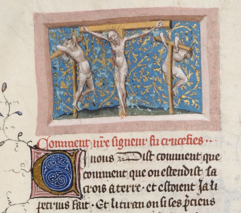 1380 ca Crucifixion Ci nous dist Bruxelles KBR ms. II 7831 fol 31r