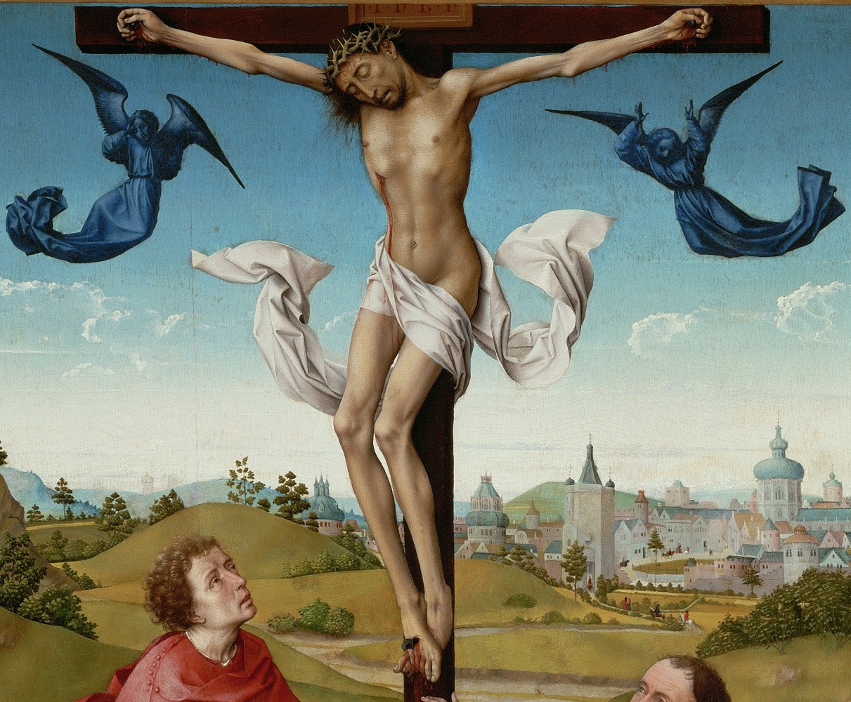 1443-45 Van der Weyden Triptyque Crucifixion Kunsthistrisches Museum Vienne detail