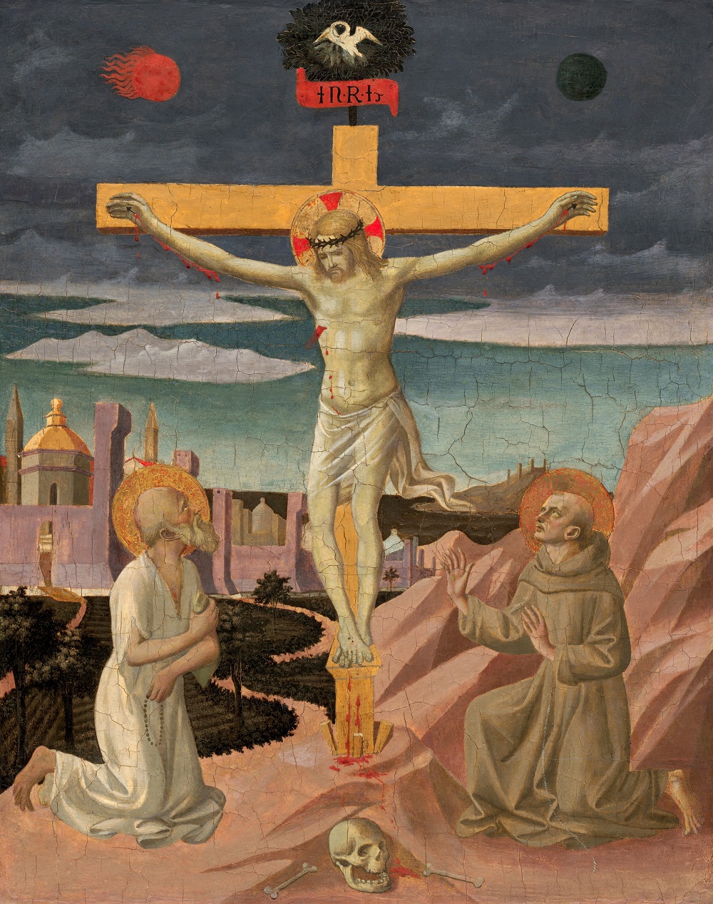1445-50 Pesellino Crucifixion with Saint Jerome and Saint Francis NGA