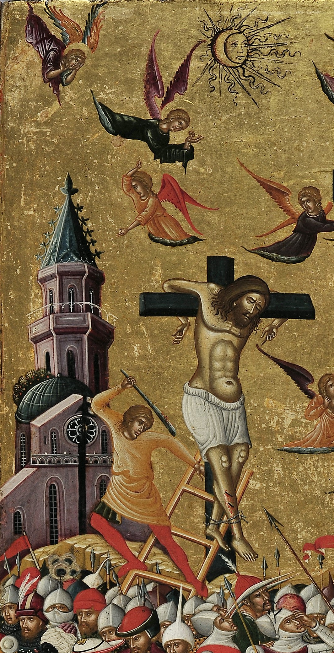 1480-1500 The_Crucifixion-Andreas_Pavias National Gallery of Athens detail bon