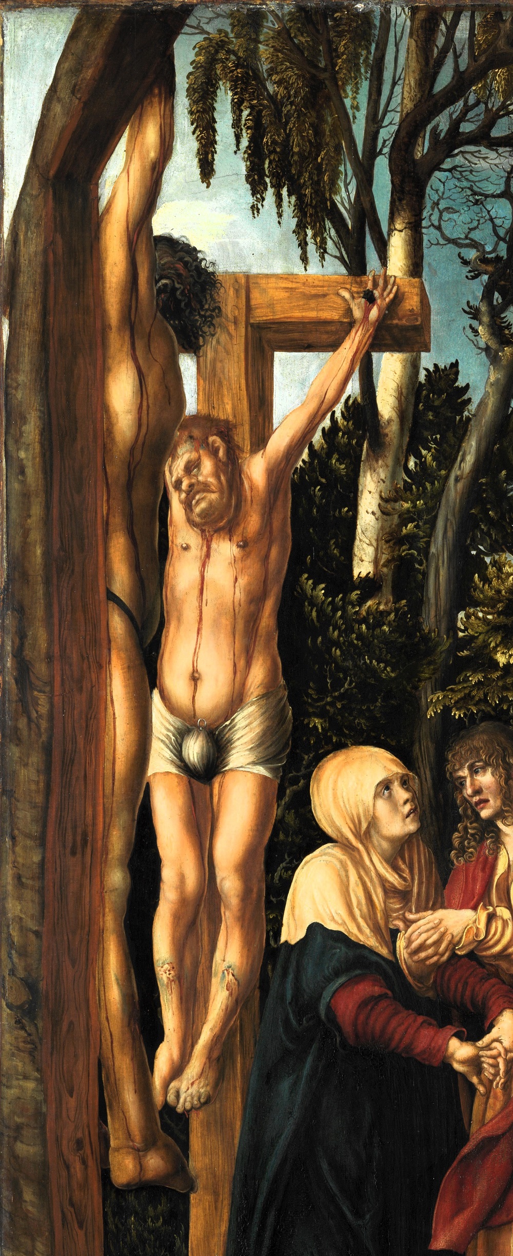 1503 cranach l.ancien. crucifixion.de.schleissheim Alte Pinakothek Munich larrons