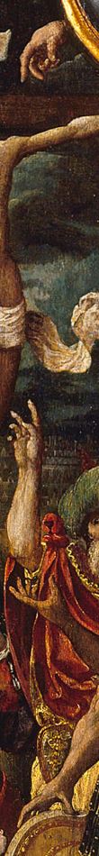 1510-20, Maître de l'Adoration Groote (attr), triptyque St Antoine Abbé et Ste Catherine Musée national d'Art de catalogne, Barcelone detail