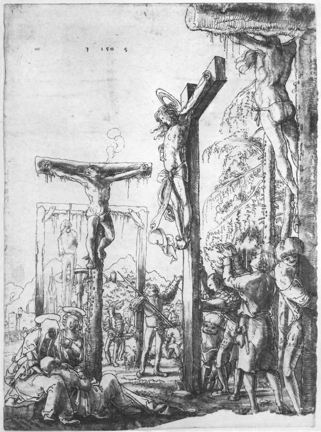 1511 Meister JS d'apres Huber ou Altdorfer Berlin Kupferstichkabinett schema