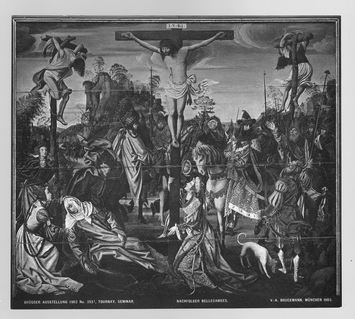1520-30 Anonyme Triptyque Crucifixion Seminaire Tournai