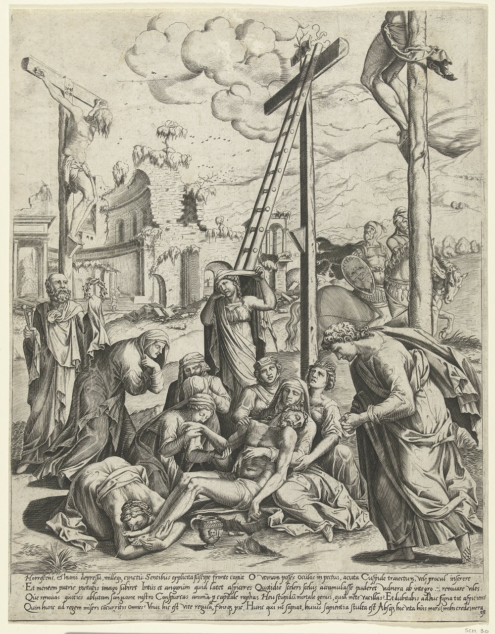 1545 Deposition, Cornelis Bos, naar Lambert Lombard Rijksmuseum
