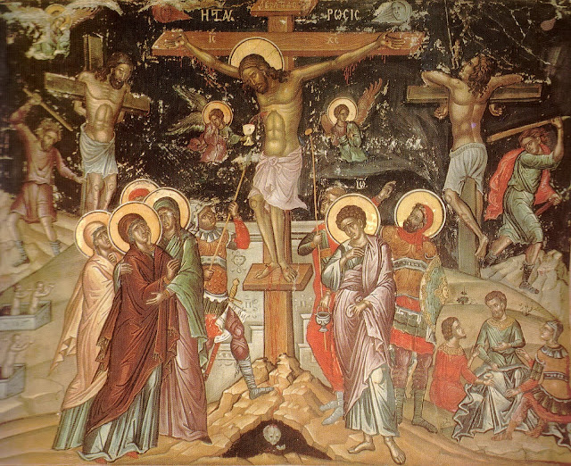 1545–1546 Crucifixion Theophanes the Cretan Monastery of Stavronikita Athos