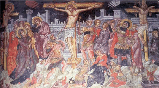 1548 Frangos-Katelanos-Crucifixion--fresco-Naos-Varlaam-Monastery-Meteora-Thessaly