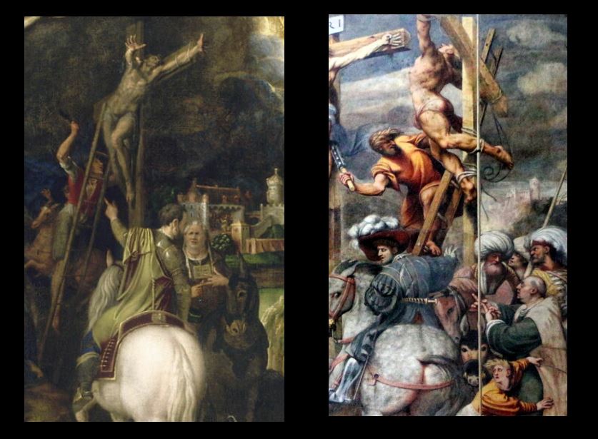 1569 Antonio Campi Kreuzigung mit Szenen der Passion Louvre schema