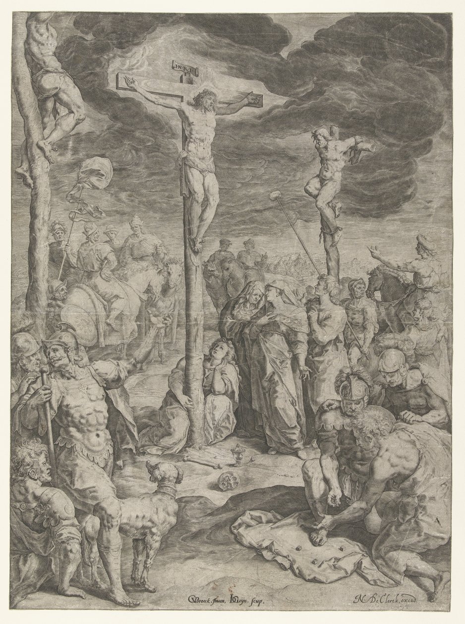 1588-92 Crucifixion, dessin Crispijn van den Broeck gravure Jacob de Gheyn (II)