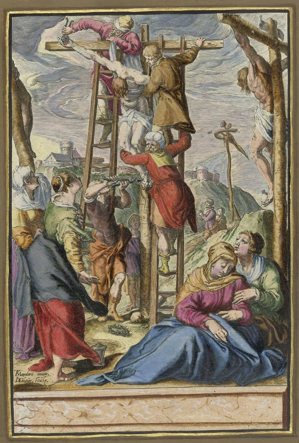 1596 - 1598 Kruisafneming, Jacques de Gheyn (II), naar Karel van Mander (I), Rijksmuseum
