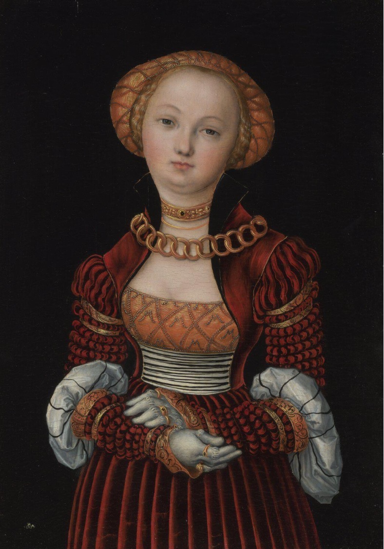 Cranach 1525 Portrait d'une dame de la cour de Saxe National Gallery