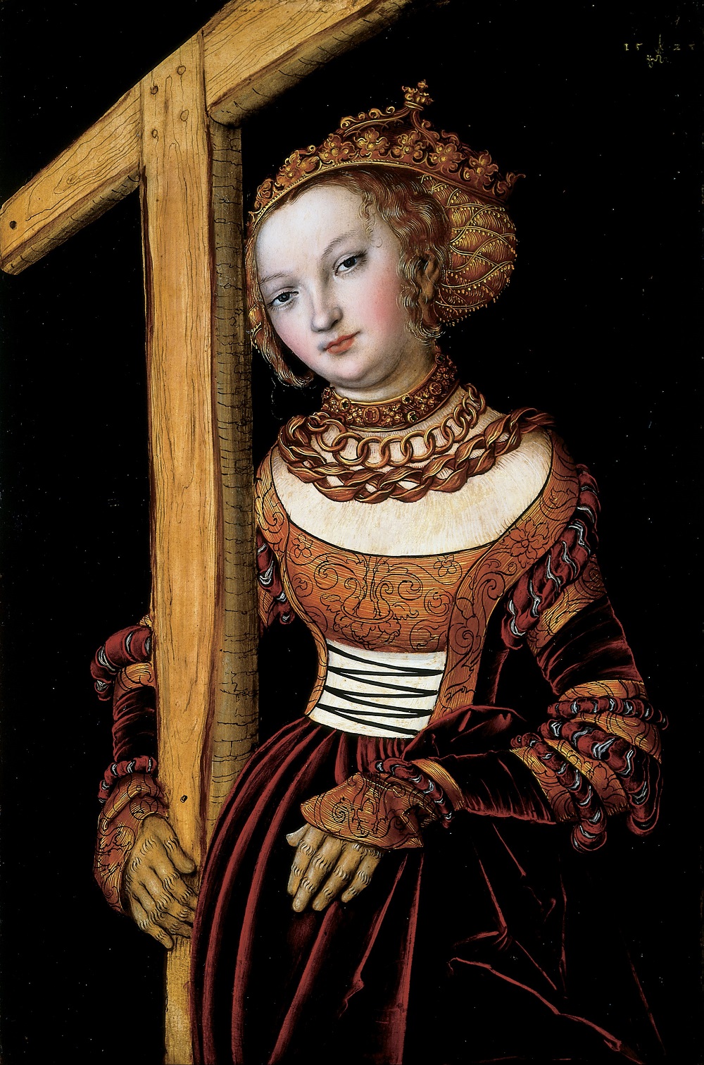 Cranach 1525 Saint_Helena_with_the_Cross Cincinnati Art Museum