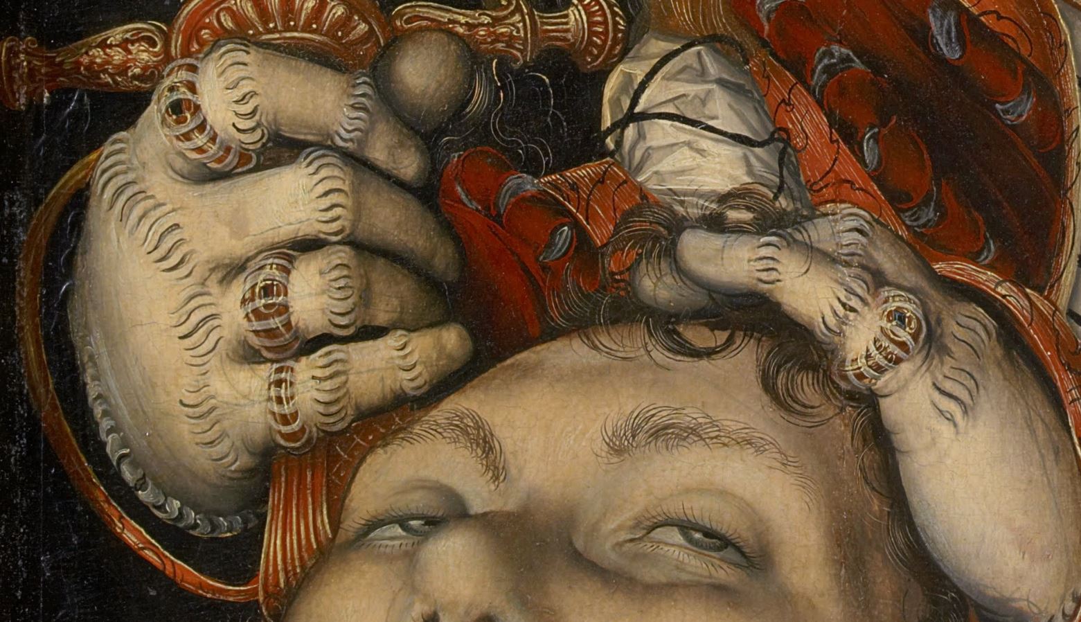 Cranach 1530 ca Judith with the Head of Holofernes Kunsthistorisches Museum detail