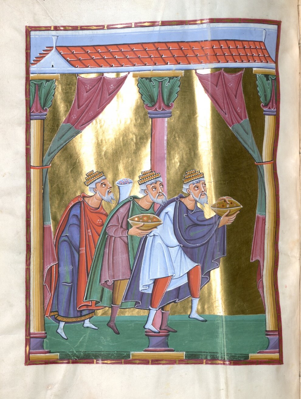 1007-12 Péricopes d'Henri II (Reichenau), Münich BSB Clm 4452 fol 17v