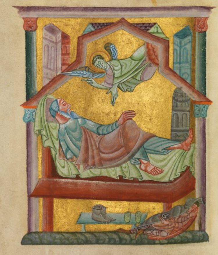 1012 av Maitre des Péricopes d'Henri II Evangéliaire de Seeon Staatsbibliothek Bamberg Msc.Bibl.95 fol 8v